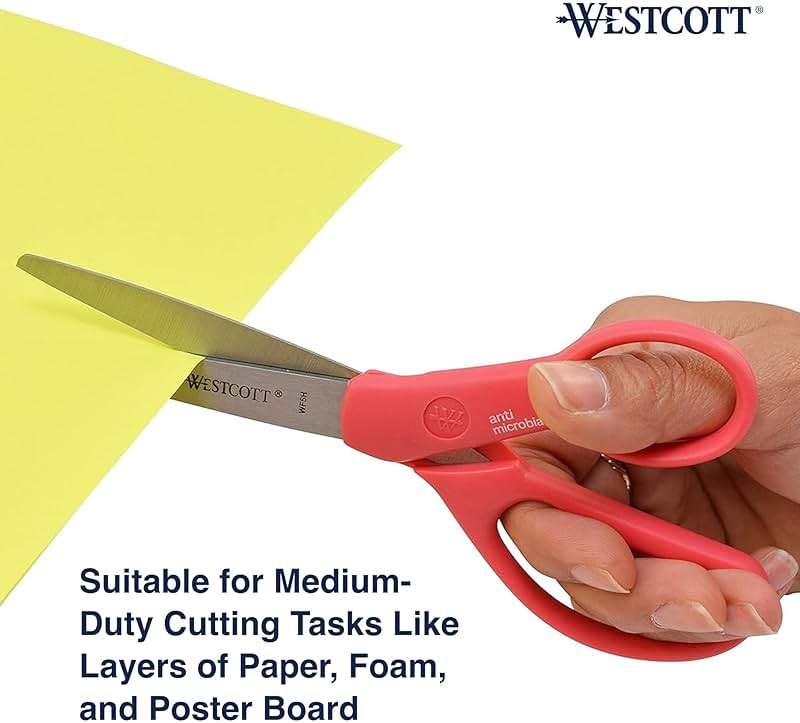 Westcott GEM Crystal-Design Scissors for Kids Ages 12+ - Back to School Essentials and Classroom Supplies - 7-Inch Pointed Student Scissors - for Right- or Left-Handed Use - Assorted Colors - 1 Pack - Image 3