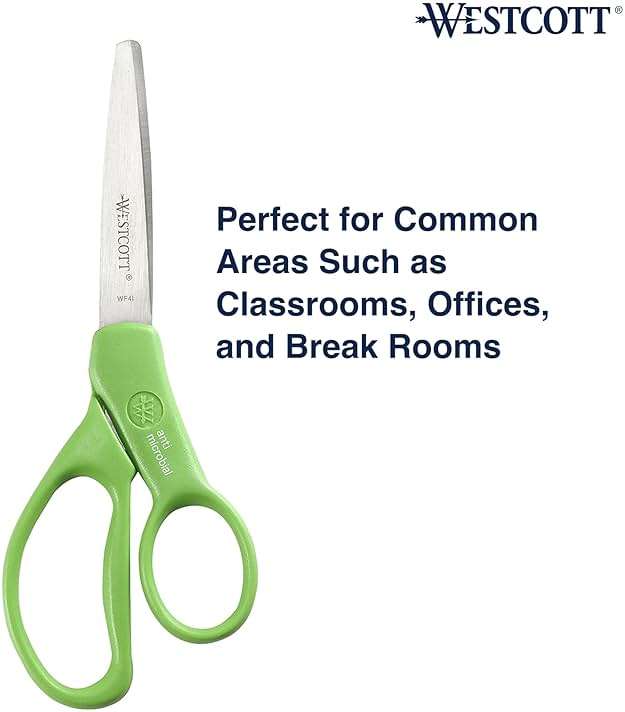 Westcott GEM Crystal-Design Scissors for Kids Ages 12+ - Back to School Essentials and Classroom Supplies - 7-Inch Pointed Student Scissors - for Right- or Left-Handed Use - Assorted Colors - 1 Pack - Image 4