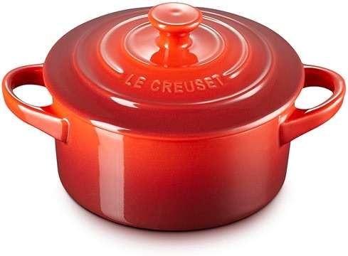 Le Creuset Stoneware Set of 4 Mini Cocottes with Cookbook, 8 oz. each, Cerise - Image 4