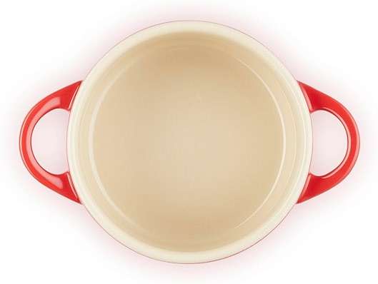 Le Creuset Stoneware Set of 4 Mini Cocottes with Cookbook, 8 oz. each, Cerise - Image 6