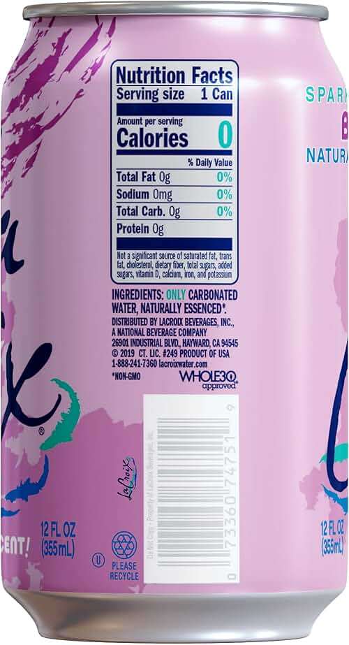 La Croix Sparkling Water, Berry, 12 Fl Oz (pack of 12) - Image 2
