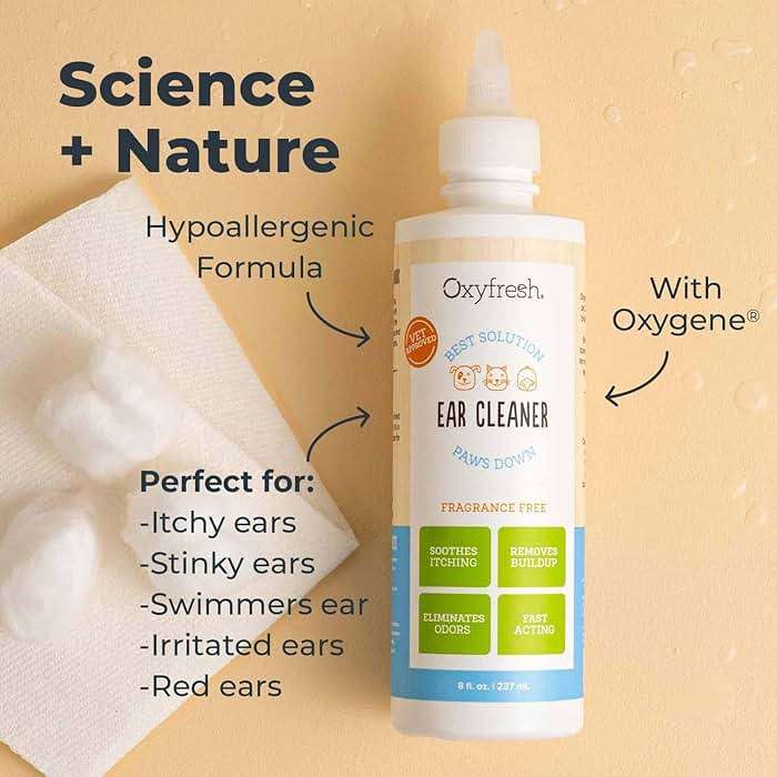 Oxyfresh Advanced Pet Ear Cleaner - Best Dog and Cat Ear Cleaning Solution - Helps with Yeast, Wax, Dirt & Itchy Ear Canal - Cleaning, Soothing, & Sting-Free Dog Ear Wash & Cat Ear Rinse - 8oz - Image 4