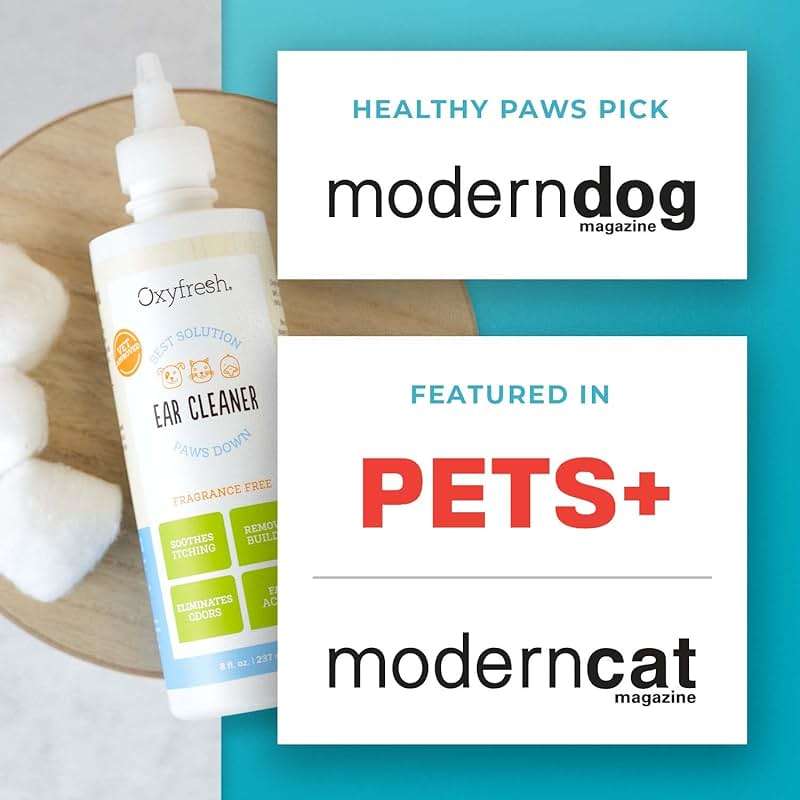Oxyfresh Advanced Pet Ear Cleaner - Best Dog and Cat Ear Cleaning Solution - Helps with Yeast, Wax, Dirt & Itchy Ear Canal - Cleaning, Soothing, & Sting-Free Dog Ear Wash & Cat Ear Rinse - 8oz - Image 6