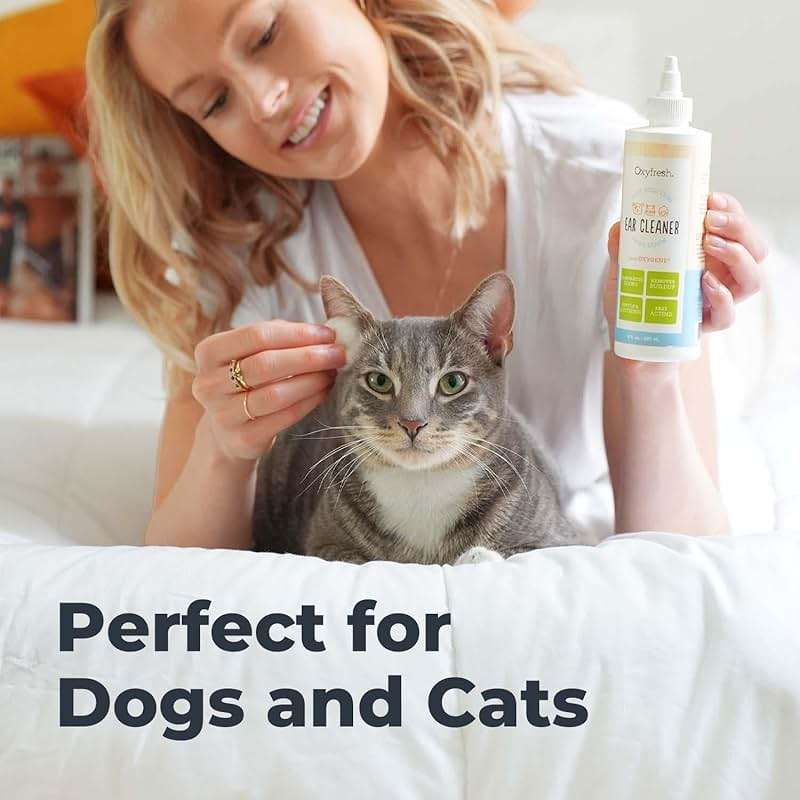 Oxyfresh Advanced Pet Ear Cleaner - Best Dog and Cat Ear Cleaning Solution - Helps with Yeast, Wax, Dirt & Itchy Ear Canal - Cleaning, Soothing, & Sting-Free Dog Ear Wash & Cat Ear Rinse - 8oz - Image 7