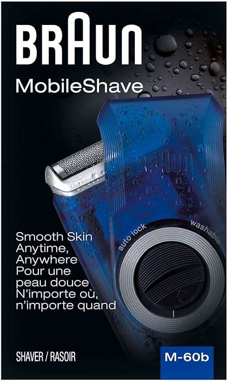 Braun Electric Razor for Men, M60b Mobile Electric Foil Shaver, Washable - Image 1