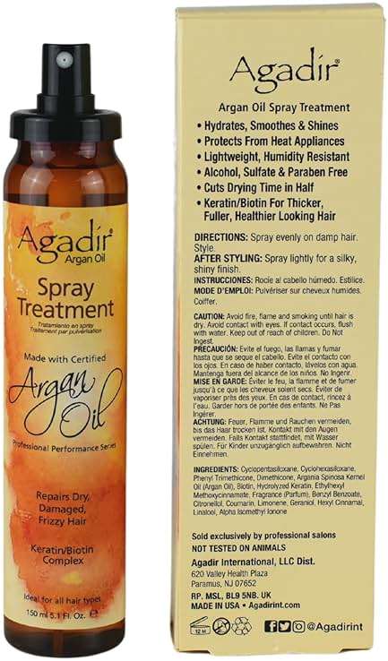AGADIR Argan Oil Spray Treatment, 5.1 Fl Oz (Pack of 1) - Image 3