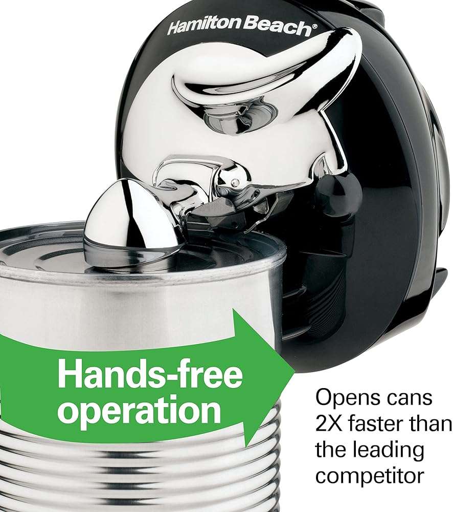 Hamilton Beach Walk 'n Cut Electric Can Opener for Kitchen, Use On Any Size, Automatic and Hand-Free, Cordless & Rechargeable, Easy Clean Removable Blade, Black (76501G) - Image 4