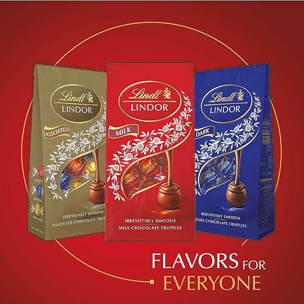 Lindt LINDOR Milk Chocolate Candy Truffles, Milk Chocolate with Smooth, Melting Truffle Center, 25.4 oz., 60 Count - Image 6