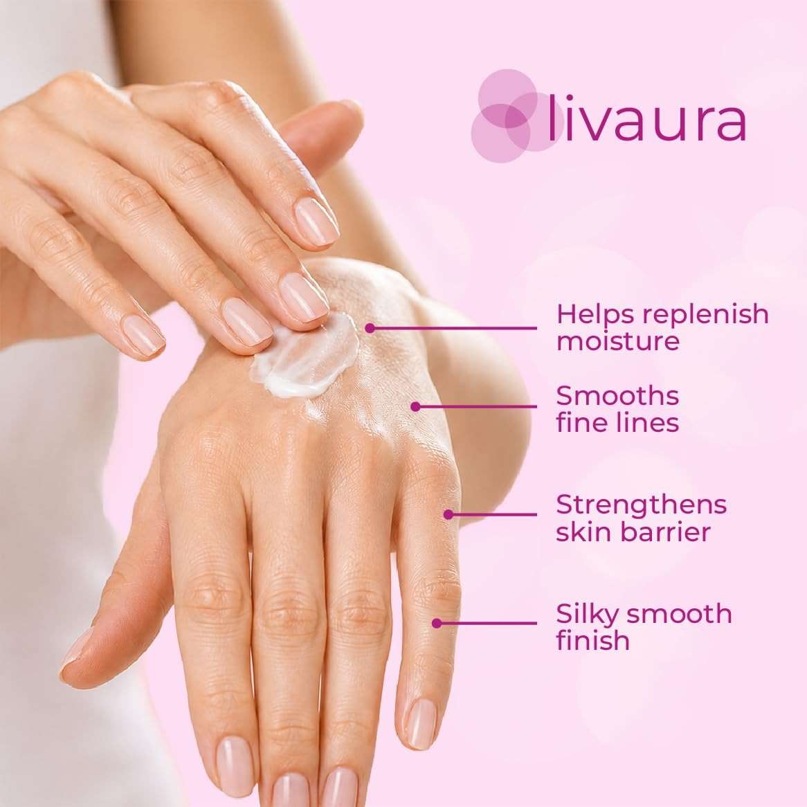 LIVAURA Anti-Aging Hand Cream – Lotion for Dry Cracked Hands, Best Moisturizing Hand Lotion for Women & Men, Travel Size Hands Cream, Non Greasy Moisturizer for Dry Hands - Image 7