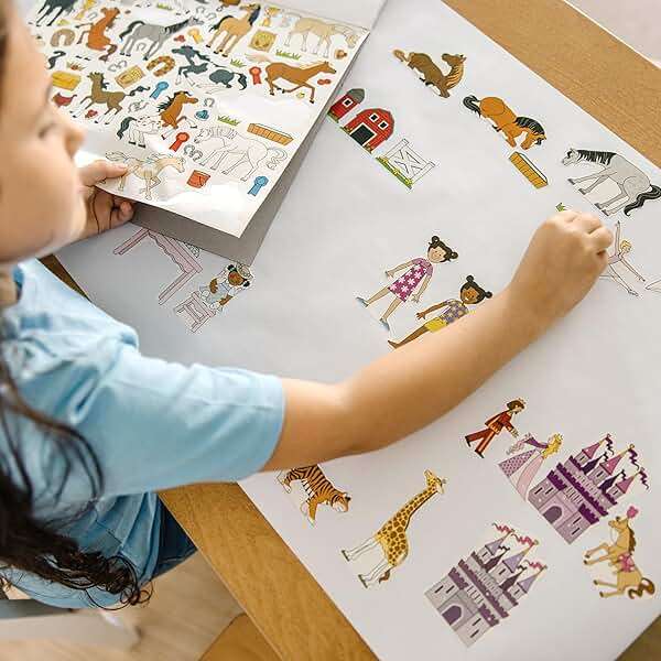 Melissa & Doug Sticker Collection and Coloring Pads Set: Princesses, Fairies, Animals, and More Kids Arts and Crafts, Sticker Books, Coloring Books for Kids Ages 3+ - FSC Certified - Image 2