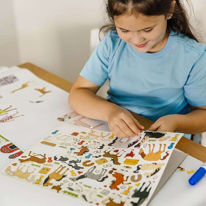 Melissa & Doug Sticker Collection and Coloring Pads Set: Princesses, Fairies, Animals, and More Kids Arts and Crafts, Sticker Books, Coloring Books for Kids Ages 3+ - FSC Certified - Image 7