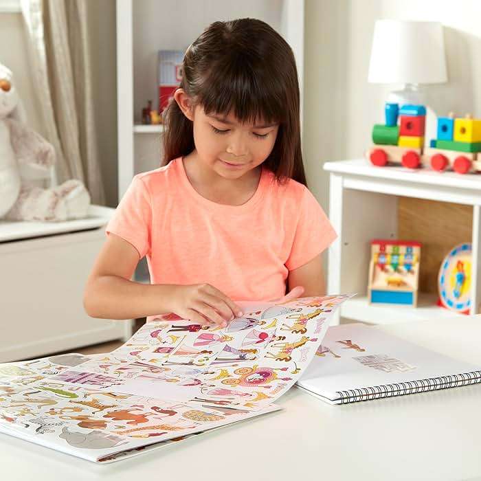 Melissa & Doug Sticker Collection and Coloring Pads Set: Princesses, Fairies, Animals, and More Kids Arts and Crafts, Sticker Books, Coloring Books for Kids Ages 3+ - FSC Certified - Image 8