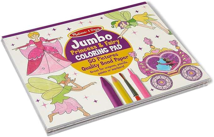 Melissa & Doug Sticker Collection and Coloring Pads Set: Princesses, Fairies, Animals, and More Kids Arts and Crafts, Sticker Books, Coloring Books for Kids Ages 3+ - FSC Certified - Image 10