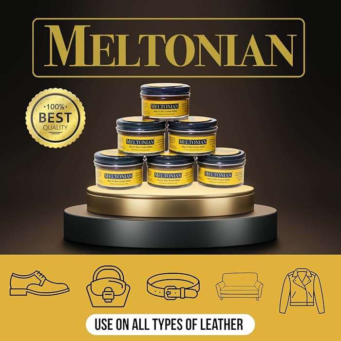 Meltonian Cream Shoe Polish, Boot Polish, Leather Shoe Polish Oil Based with Beeswax, Restores and Protects, Over 60 Colors - Image 4