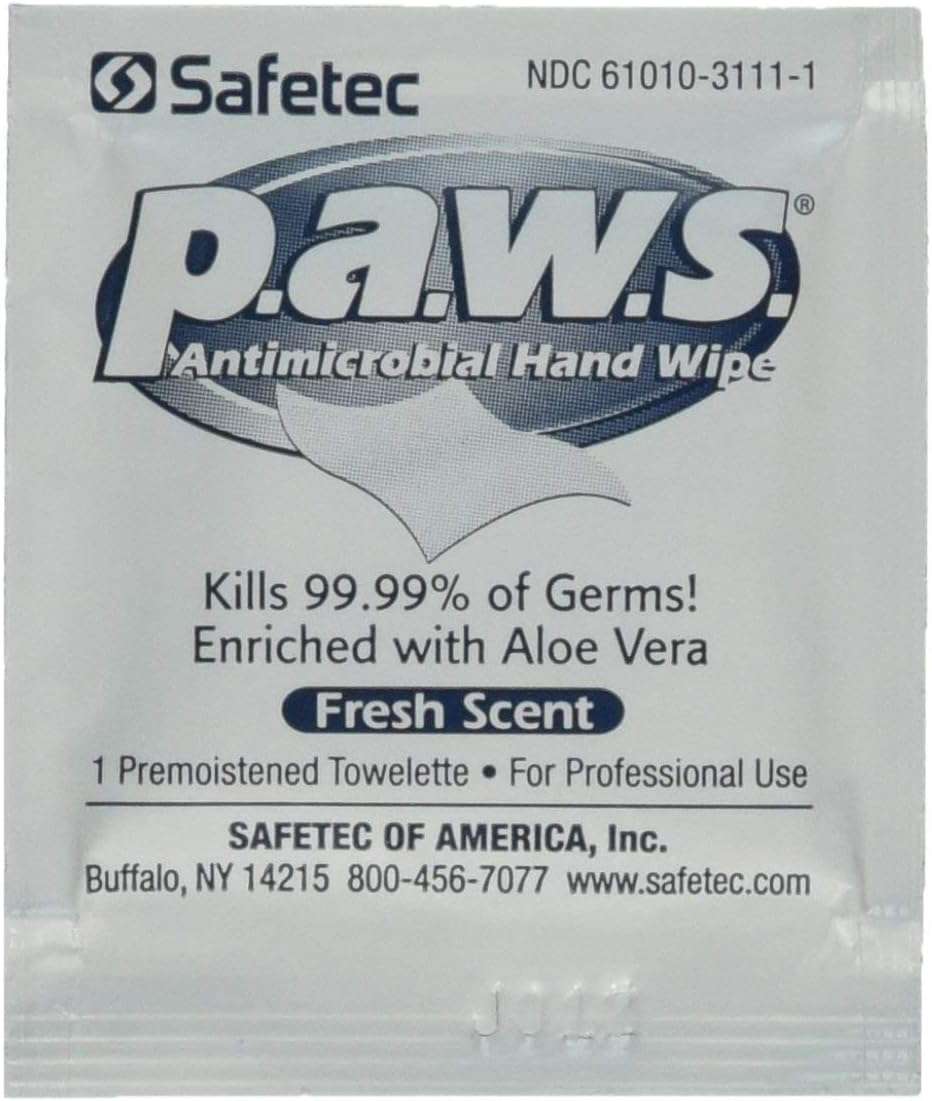 Safetec of America Paws Disinfecting Towelette (100 Piece Box) - 34400 Box - Image 2