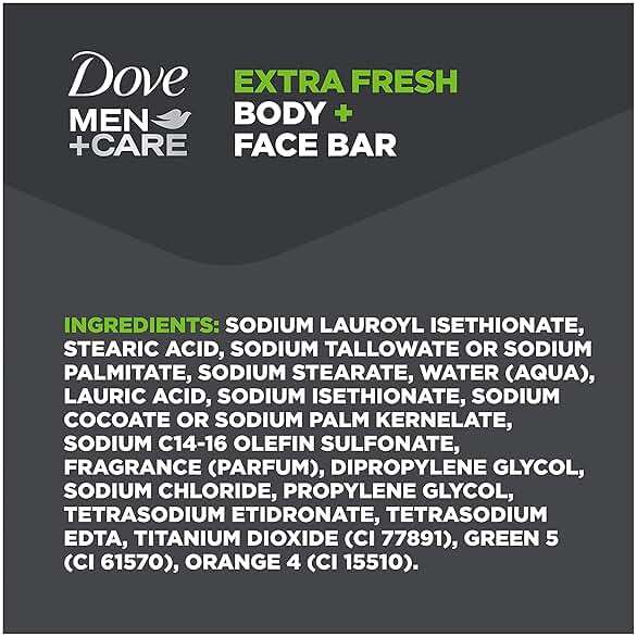 DOVE MEN + CARE 3 in 1 Bar Cleanser for Body, Face, and Shaving Extra Fresh Body and Facial Cleanser More Moisturizing Than Bar Soap to Clean and Hydrate Skin 3.75 Ounce (Pack of 8) - Image 12