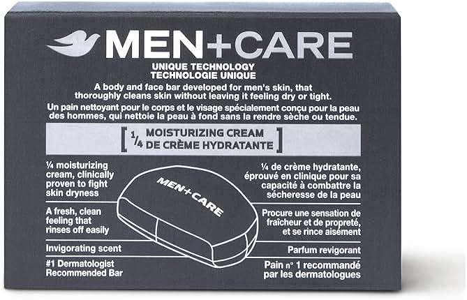 DOVE MEN + CARE 3 in 1 Bar Cleanser for Body, Face, and Shaving Extra Fresh Body and Facial Cleanser More Moisturizing Than Bar Soap to Clean and Hydrate Skin 3.75 Ounce (Pack of 8) - Image 4