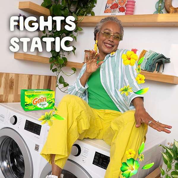 Gain dryer sheets Plus Wrinkle Release, Original Scent, 120 Count, Fights static with a touch of scent, laundry sheets - Image 2