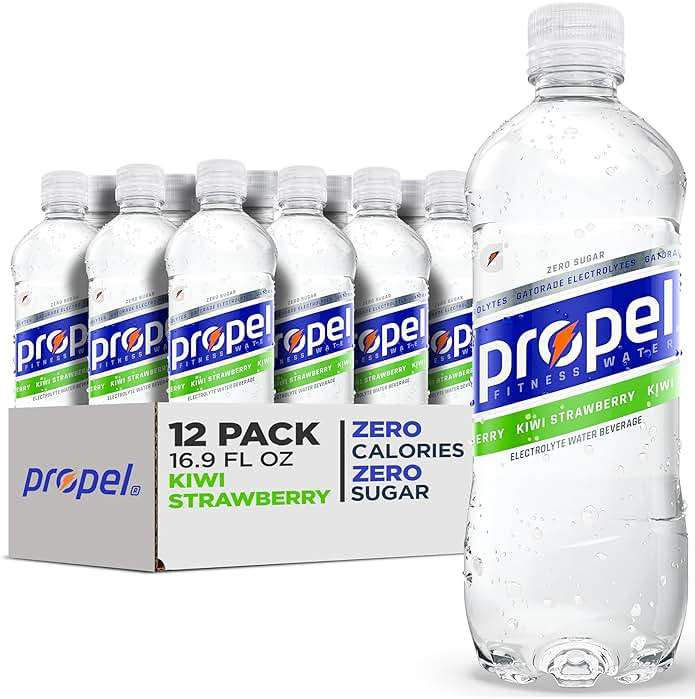 Propel, Kiwi Strawberry, Zero Calorie Sports Drinking Water with Electrolytes and Vitamins C&E, 16.9 Fl Oz (12 Count) - Image 1