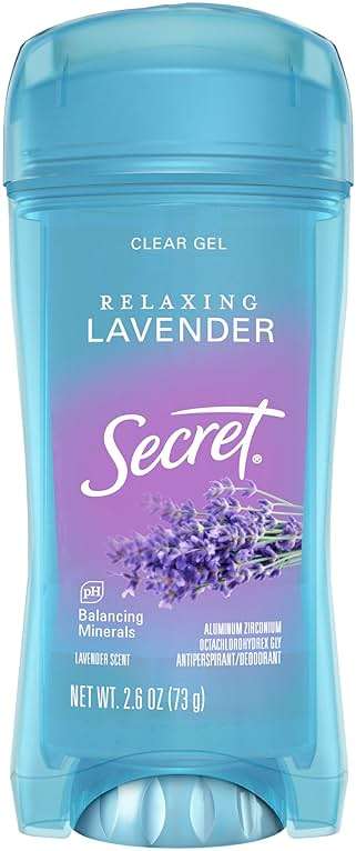 Secret Fresh Antiperspirant Deodorant for Women, 72hr Breathable Sweat & Odor Protection, Instant Freshness & Gentle, PH Balancing Minerals, Clear Gel, Relaxing Lavender Scent, 2.6 oz - Image 1