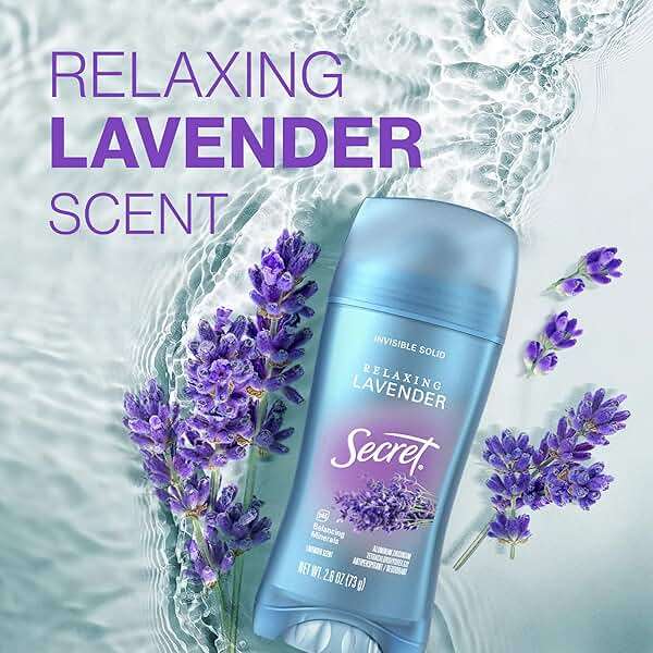 Secret Fresh Antiperspirant Deodorant for Women, 72hr Breathable Sweat & Odor Protection, Instant Freshness & Gentle, PH Balancing Minerals, Clear Gel, Relaxing Lavender Scent, 2.6 oz - Image 7