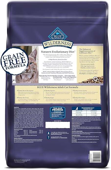 Blue Buffalo Wilderness with Chicken Natural High-Protein Grain-Free Dry Food for Adult Cats, Real Chicken First, Antioxidant-Rich LifeSource Bits Support Immunity, Promotes Strong Muscles, 12 lbs. - Image 2