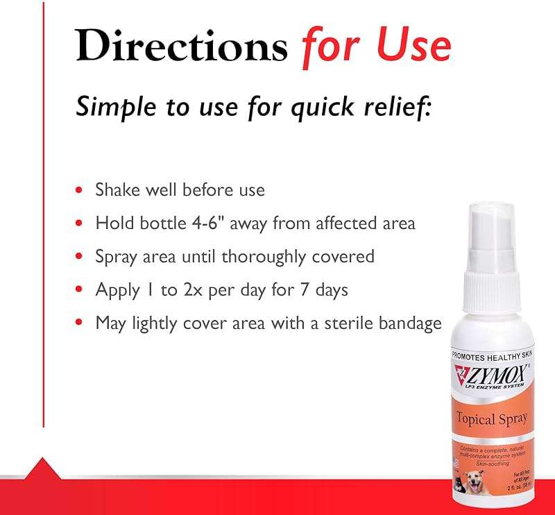 Zymox Topical Hot Spot Spray for Dogs and Cats Without Hydrocortisone, 2oz - Image 6