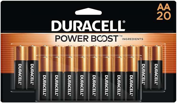 Duracell Coppertop AA Batteries with Power Boost Ingredients, 20 Count (Pack of 1) Double A Battery with Long-lasting Power, Alkaline AA Battery for Household and Office Devices - Image 1