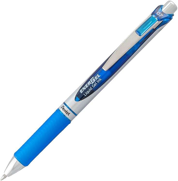 Pentel EnerGel Deluxe RTX Retractable Liquid Gel Pen, 0.7mm, Metal Tip, Blue Ink, 2 Pack (BL77BP2C) - Image 3