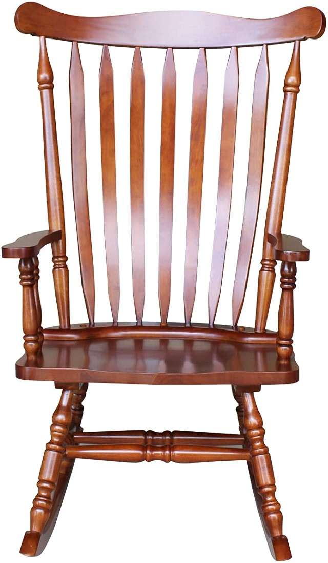 International Concepts Solid Wood Rocking Chair in Soft Cherry - Image 7