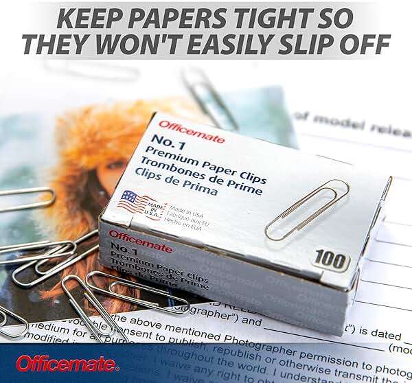 Officemate Premium #1 Paper Clips, 1,000 Paper Clips (10 Boxes of 100 Each) (99916) , Silver - Image 4
