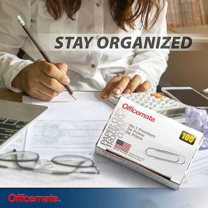 Officemate Premium #1 Paper Clips, 1,000 Paper Clips (10 Boxes of 100 Each) (99916) , Silver - Image 5