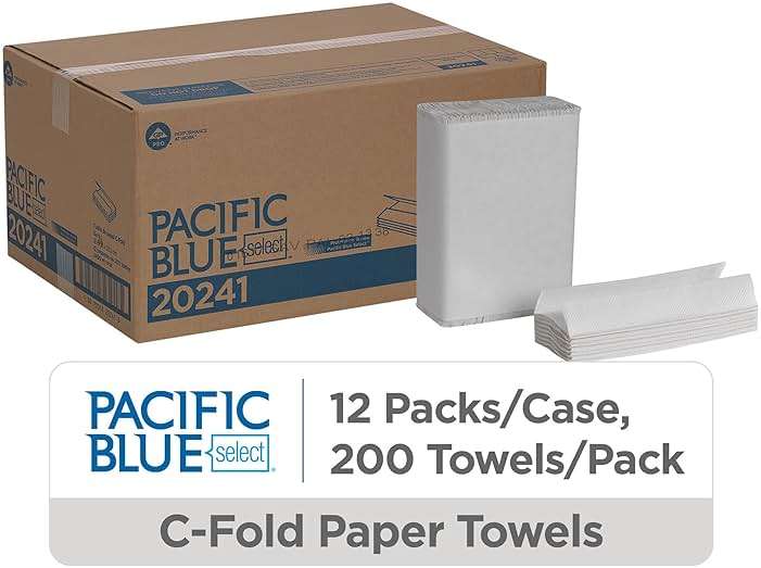 Pacific Blue Select C-Fold Paper Towels by GP PRO (Georgia-Pacific), White, 20241, 200 Towels Per Pack, 12 Packs Per Case (2400 Total), 10.10'' x 13.20 - Image 2