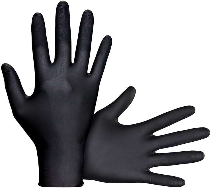 Raven Powder Free Nitrile Disposable Gloves | 7 Mil - Med | Latex Free, Chemical + Puncture Resistant, Textured Grip, Single Use | for Automotive, Industrial, Janitorial, MRO, Food Service | 66517 - Image 5