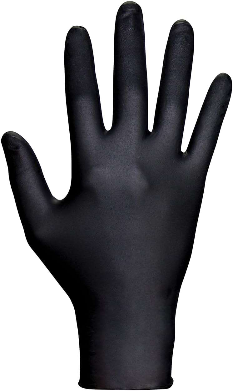 Raven Powder Free Nitrile Disposable Gloves | 7 Mil - Med | Latex Free, Chemical + Puncture Resistant, Textured Grip, Single Use | for Automotive, Industrial, Janitorial, MRO, Food Service | 66517 - Image 6
