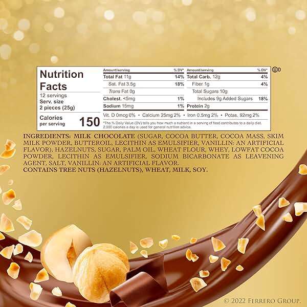 Ferrero Rocher, Premium Milk Chocolate Hazelnut, Individually Wrapped Chocolate Gift Box, 24 Count, 10.6 oz - Image 6
