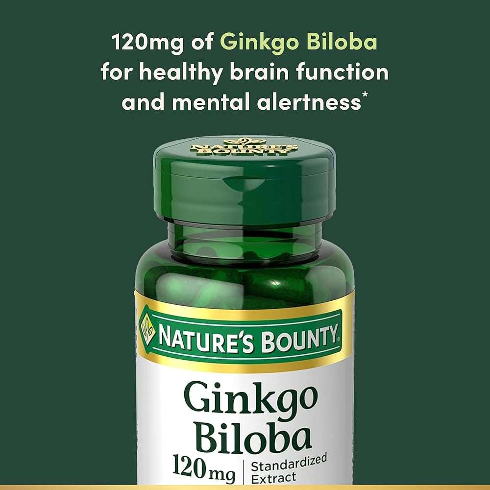 Nature's Bounty Ginkgo Biloba Capsules 120mg, Memory Support Supplement, Supports Brain Function and Mental Alertness, 100 Capsules - Image 4