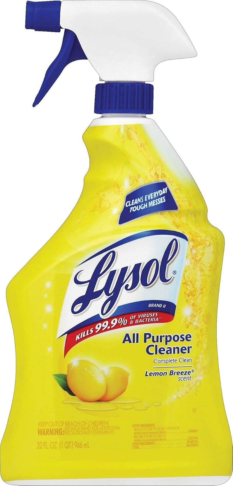 Lysol All Purpose Cleaner Spray, Lemon Breeze, 32oz - Image 2
