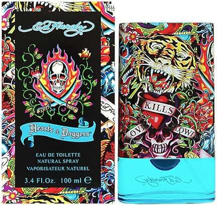 ED HARDY Men's Cologne Fragrance Spray, Hearts & Daggers, Eau De Toilette, 3.4 fl oz - Image 1