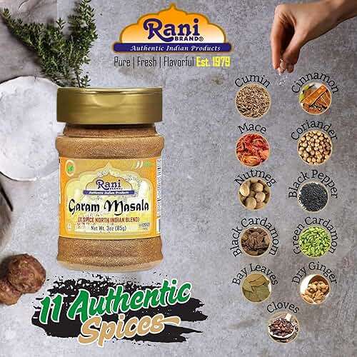Rani Garam Masala Indian 11-Spice Blend 3oz (85g) PET Jar ~ All Natural, Salt-Free | Vegan | No Colors | Gluten Friendly | NON-GMO | Kosher | Indian Origin - Image 2