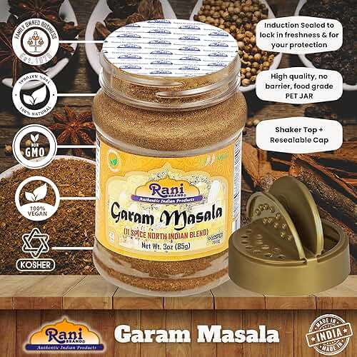 Rani Garam Masala Indian 11-Spice Blend 3oz (85g) PET Jar ~ All Natural, Salt-Free | Vegan | No Colors | Gluten Friendly | NON-GMO | Kosher | Indian Origin - Image 5