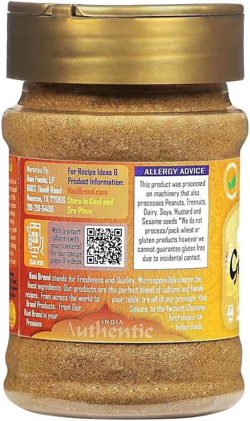 Rani Garam Masala Indian 11-Spice Blend 3oz (85g) PET Jar ~ All Natural, Salt-Free | Vegan | No Colors | Gluten Friendly | NON-GMO | Kosher | Indian Origin - Image 7