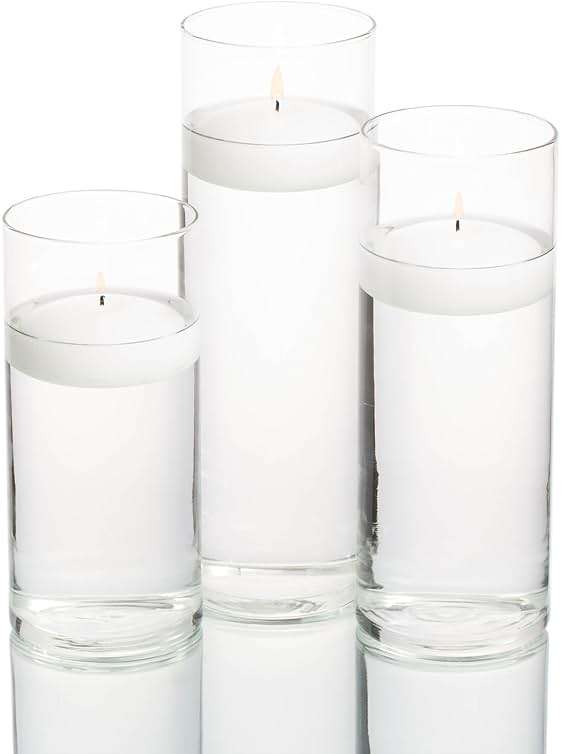Eastland Glass Cylinder Vases 36 Pack. 7.5" | 9" | 10.5" Heights. Perfect Wedding Event Restaurant Church Decor - Image 3