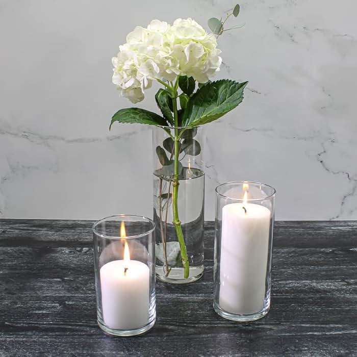 Eastland Glass Cylinder Vases 36 Pack. 7.5" | 9" | 10.5" Heights. Perfect Wedding Event Restaurant Church Decor - Image 4