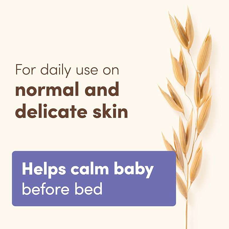 Aveeno Baby Nighttime Calming Comfort Bath, Baby Body Wash for Skin & Hair with Natural Oat Extract, Soothing Lavender & Vanilla Scent, Tear-Free Formula, No Added Parabens & Phthalates, 18 Fl Oz - Image 4