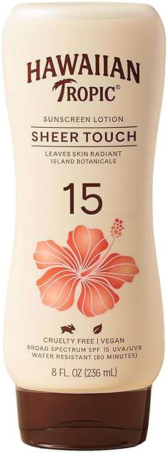 Hawaiian Tropic Sunscreen Sheer Touch Broad Spectrum Sun Care Sunscreen Lotion - SPF 15, 8 Ounce - Image 1