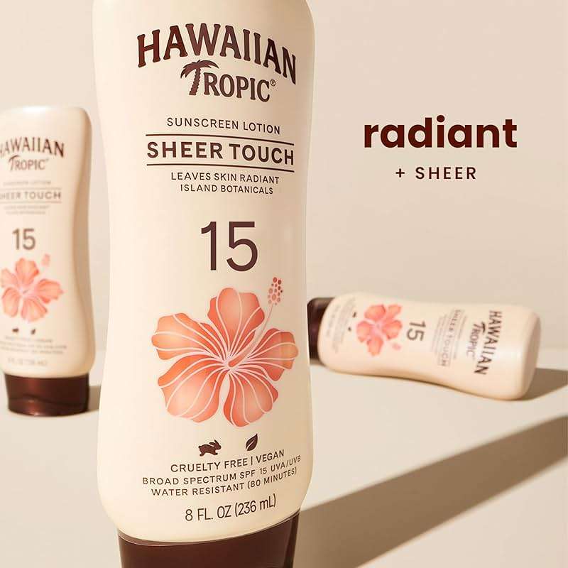 Hawaiian Tropic Sunscreen Sheer Touch Broad Spectrum Sun Care Sunscreen Lotion - SPF 15, 8 Ounce - Image 2