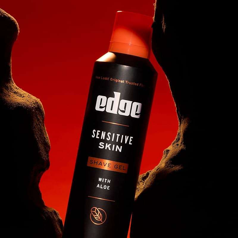 Edge Shaving Gel for Men, Sensitive Skin with Aloe, 6 Pack, Moisturizes, Protects, Soothes, Reduces Skin Irritation - Image 5