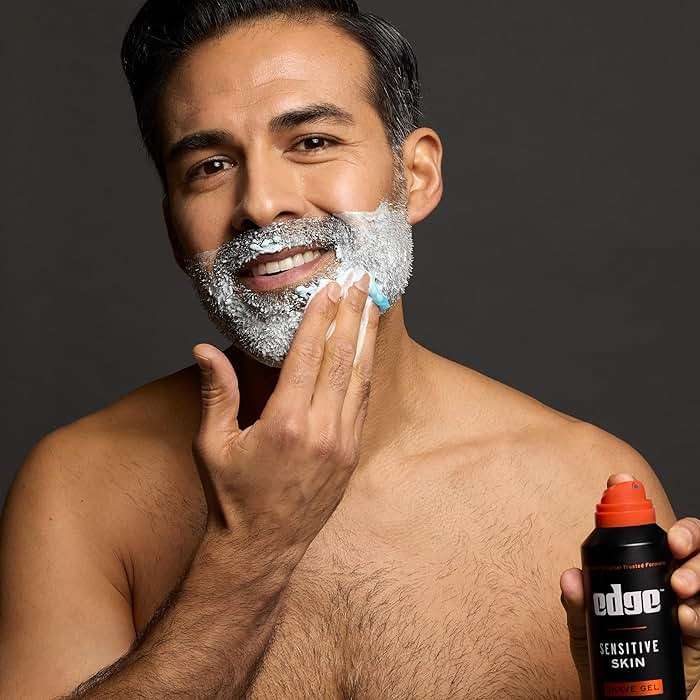 Edge Shaving Gel for Men, Sensitive Skin with Aloe, 6 Pack, Moisturizes, Protects, Soothes, Reduces Skin Irritation - Image 9