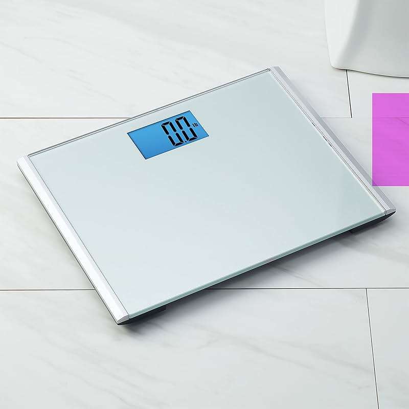 Eat Smart Precision Plus Digital Bathroom Scale, 440-lb Capacity, Wide Platform Body Analyzer with Step-On Technology, Stable Home Fitness Device for Weight Management, Grey - Image 7
